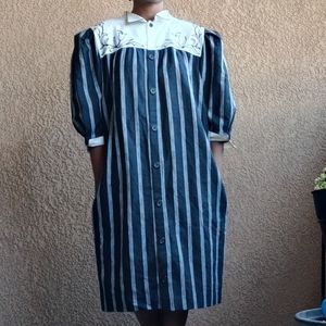 Vintage Striped Button Down Dress by Stanner Münch
